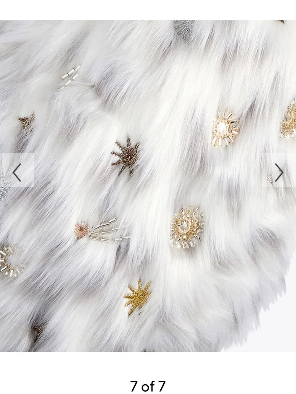 Pottery Barn Teen Hedwig White Faux Fur Owl Pillow with Gold Star Accents